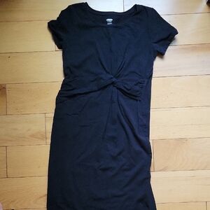 Old Navy Black Knot-Front Maternity Dress